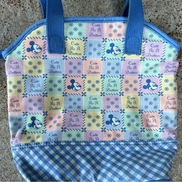 Vtg 90s Disney Babies Diaper Bottle Bag Mickey & Minnie Mouse Colorful Rare Med - Picture 7 of 16